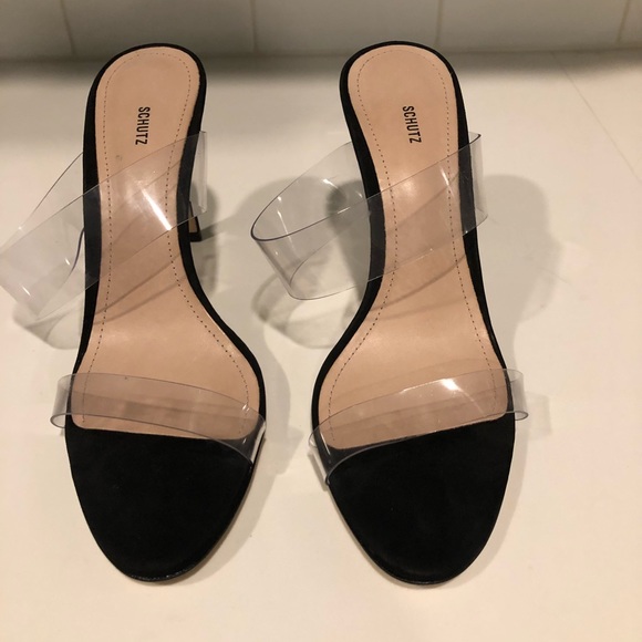 schutz ariella heel transparent